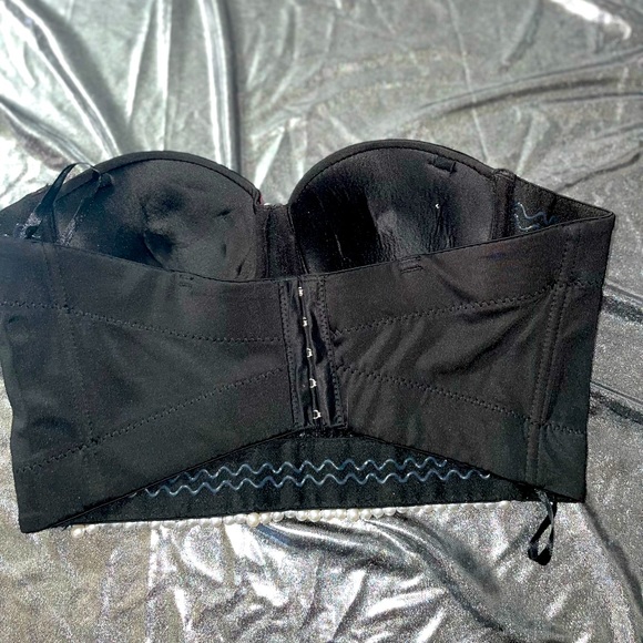 Pink Rhinestone Strapless Top - Picture 6 of 7